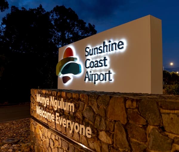 Sunshine Coast Airport signage by Sunquest Signs