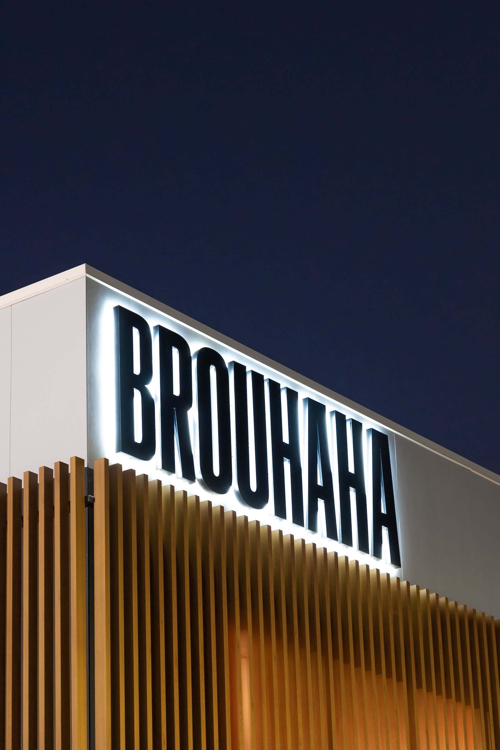 Brouhaha signage by Sunquest Signs