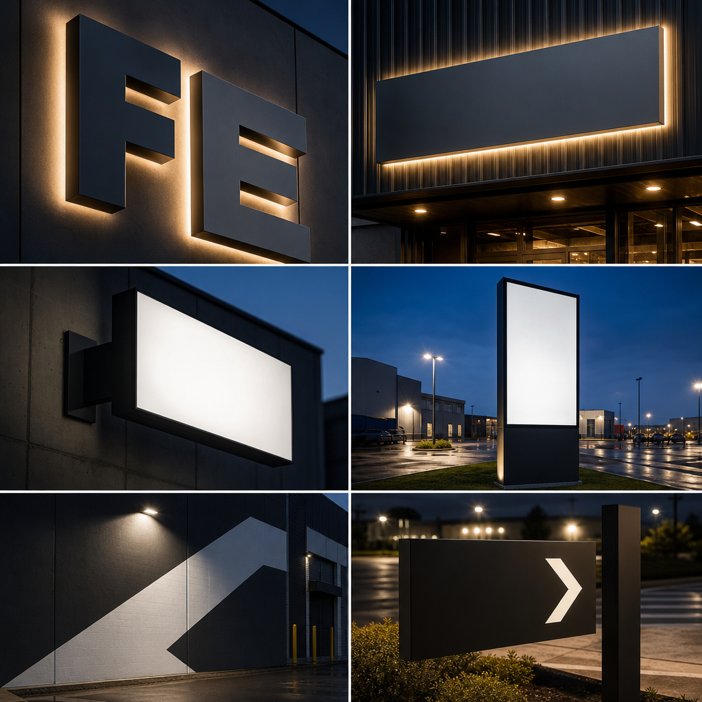 Comparison of common building sign types