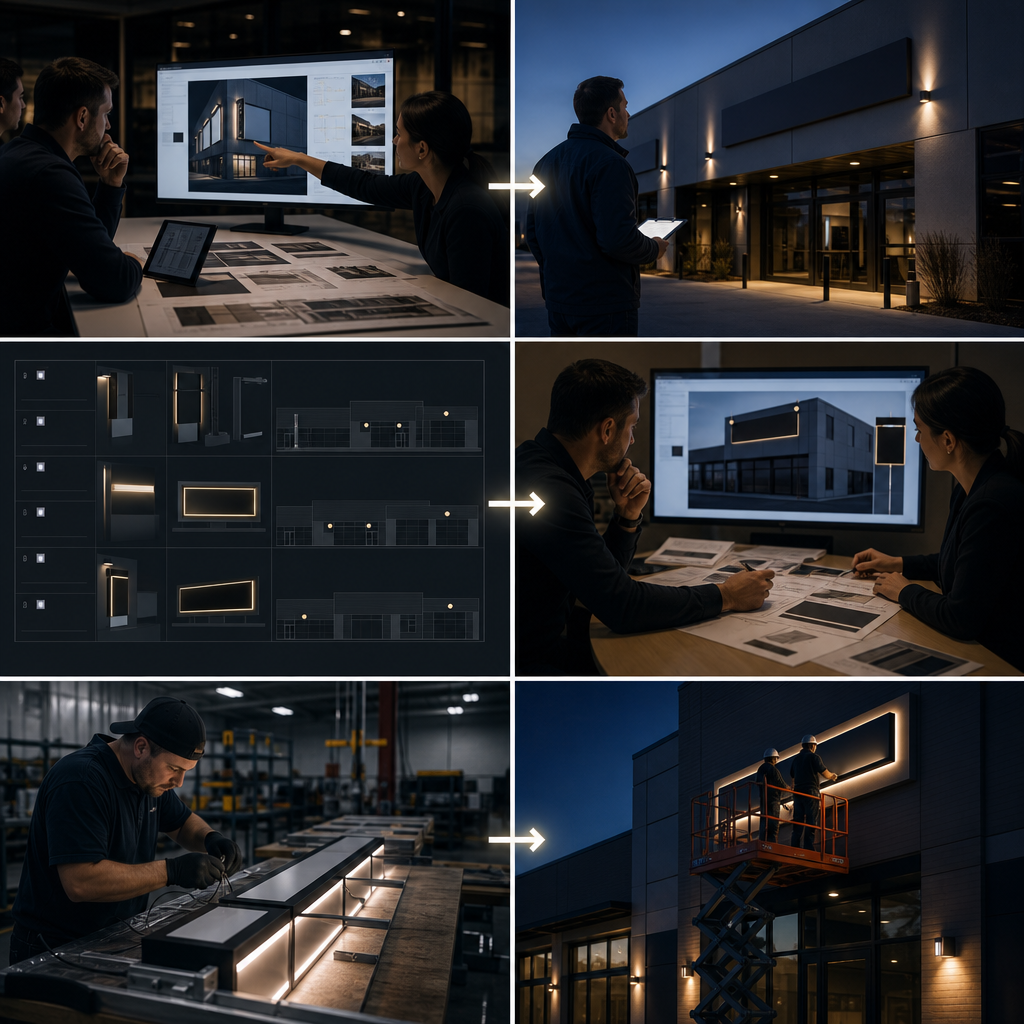 Workflow for planning a complete signage fitout
