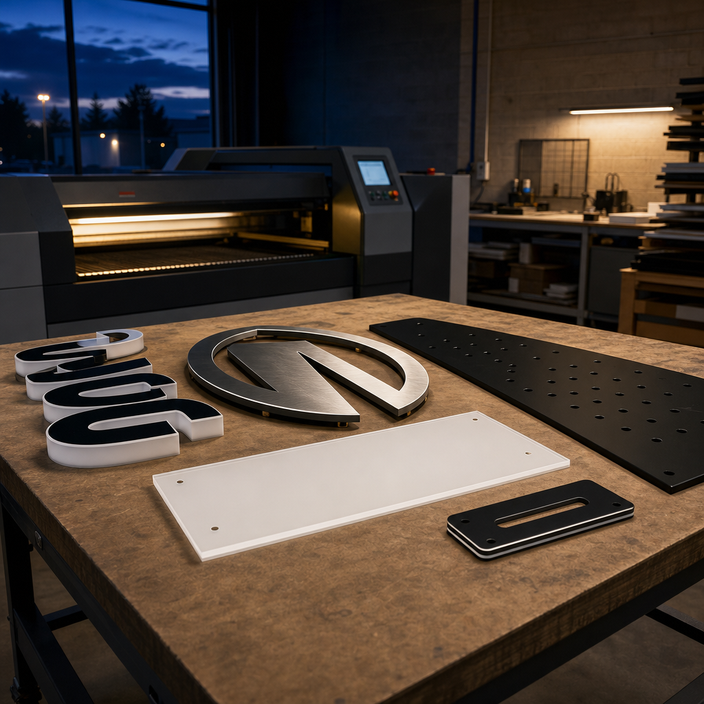 Custom Laser-Cut Signage Components: Letters, Faces, Panels and Fixings Explained