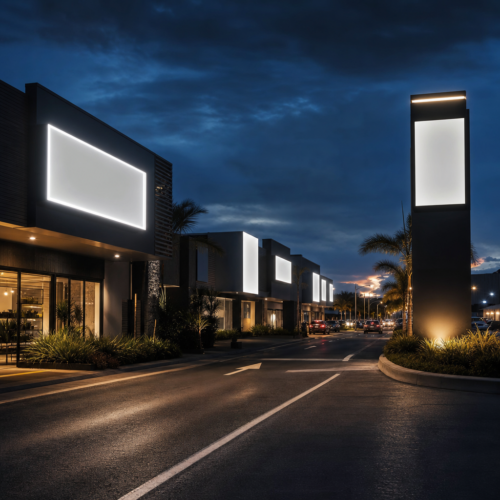 Illuminated Signs on the Sunshine Coast: LED Lightboxes, Lit Letters and Pylon Signage That Survive the Coast
