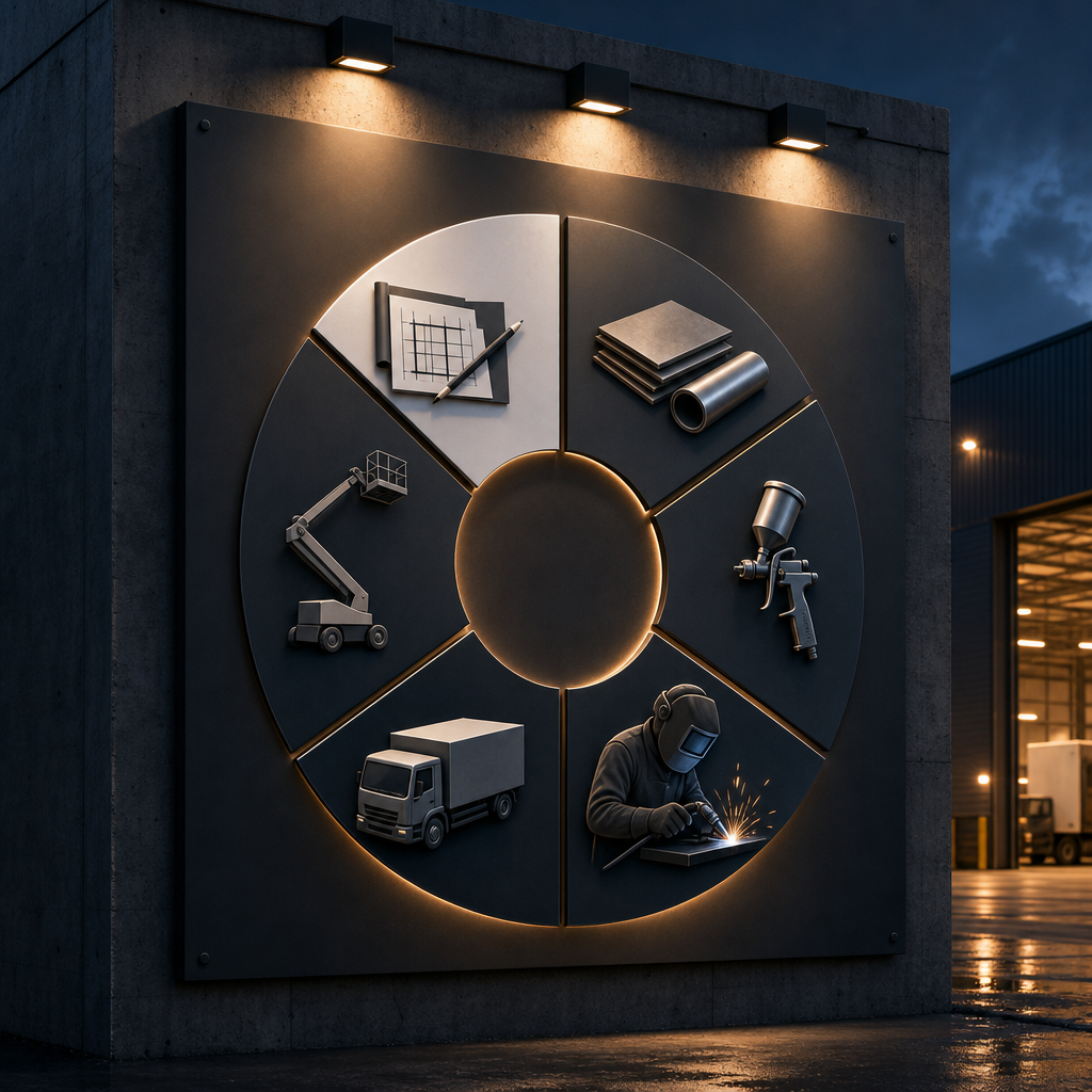 Cost components of a professional signage project