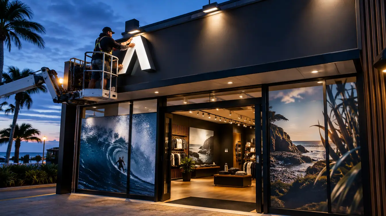 Retail Signage Fitouts on the Sunshine Coast: Planning, Sign Mix, Landlord Approvals and Timelines
