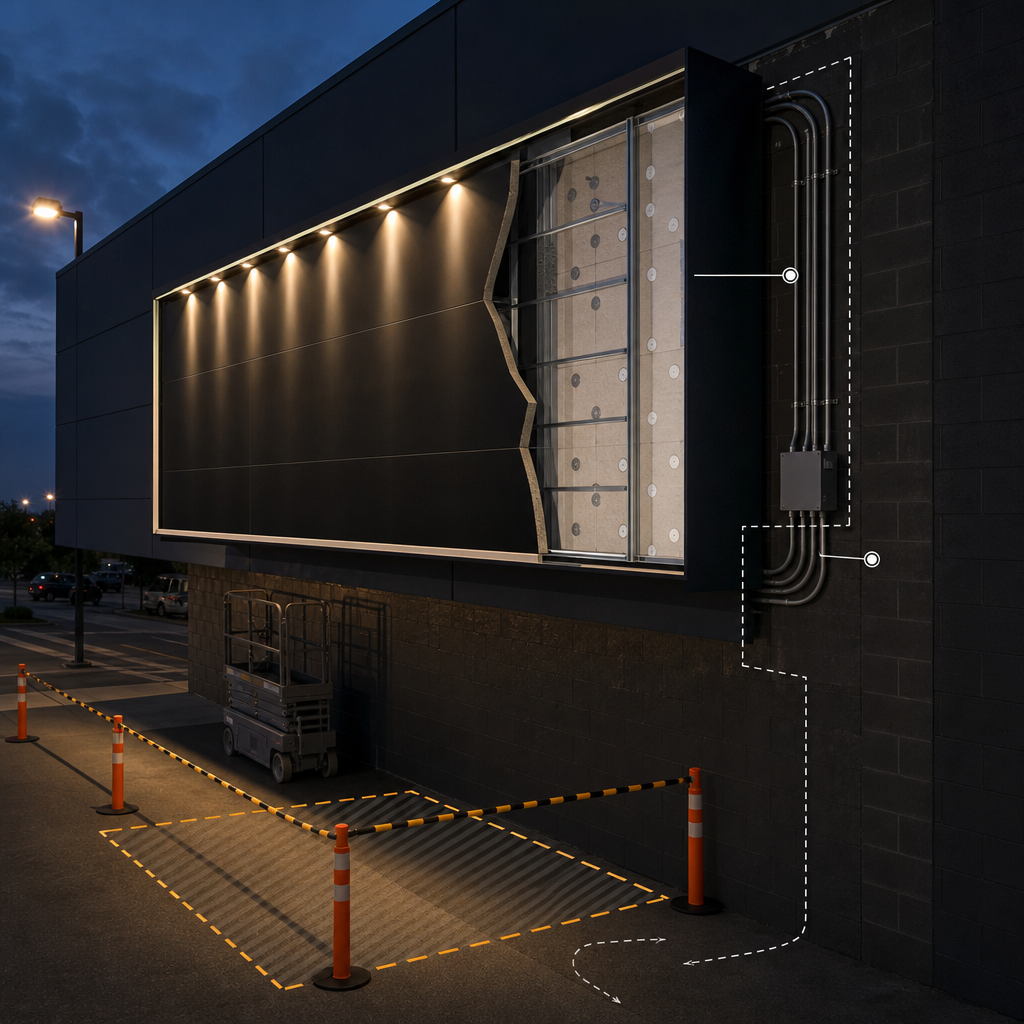 Key site checks before installing a commercial sign