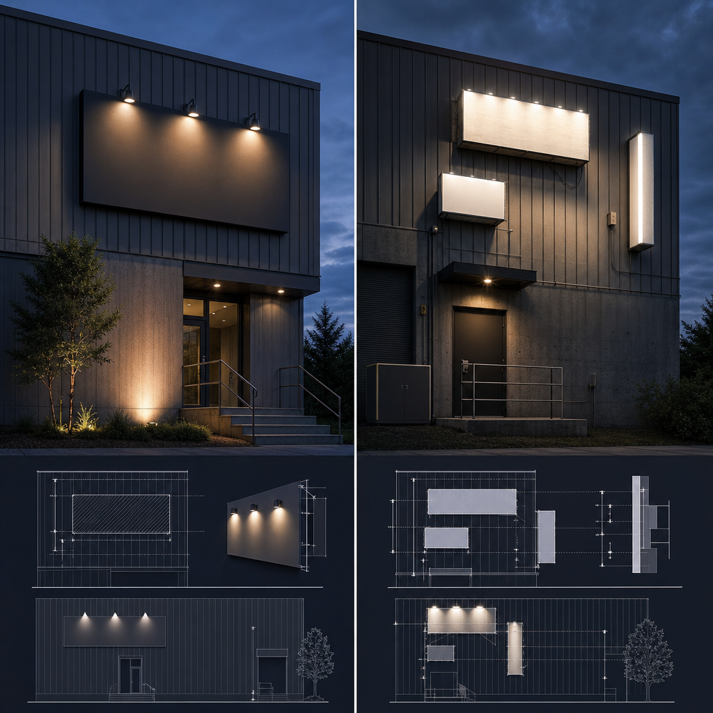 Coordinated and incomplete signage approval applications compared