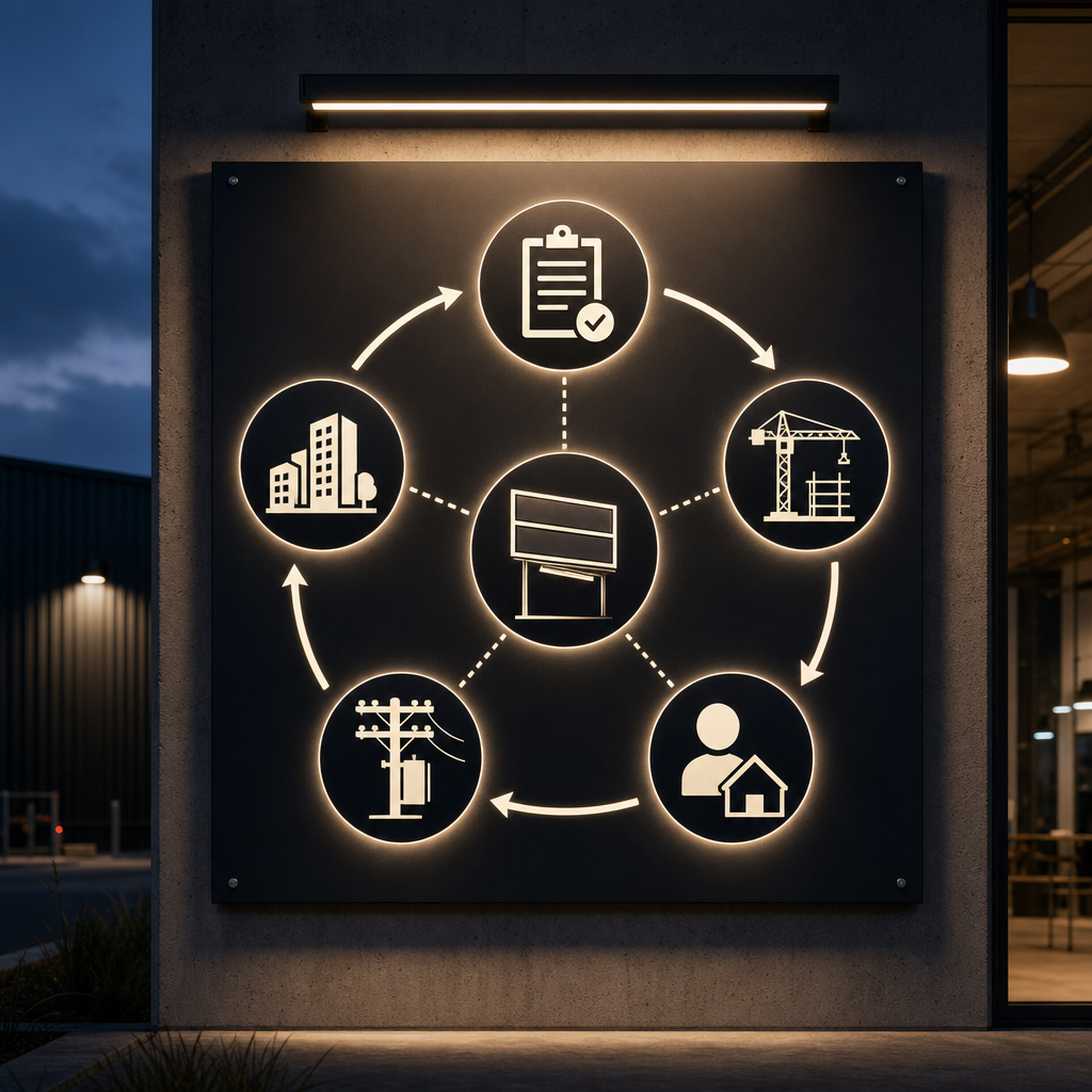 Regulatory layers that can apply to an Australian sign project
