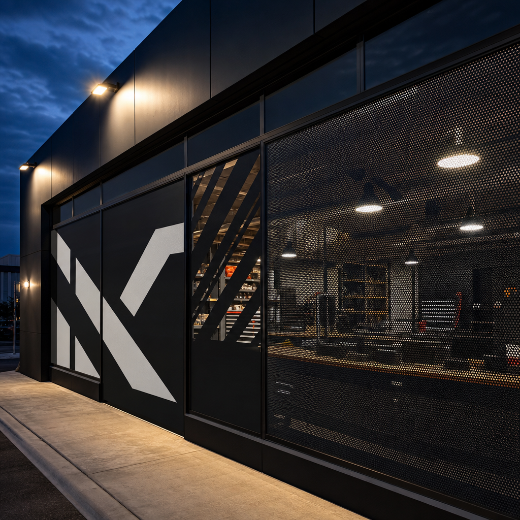 Window decals and one-way vision graphics